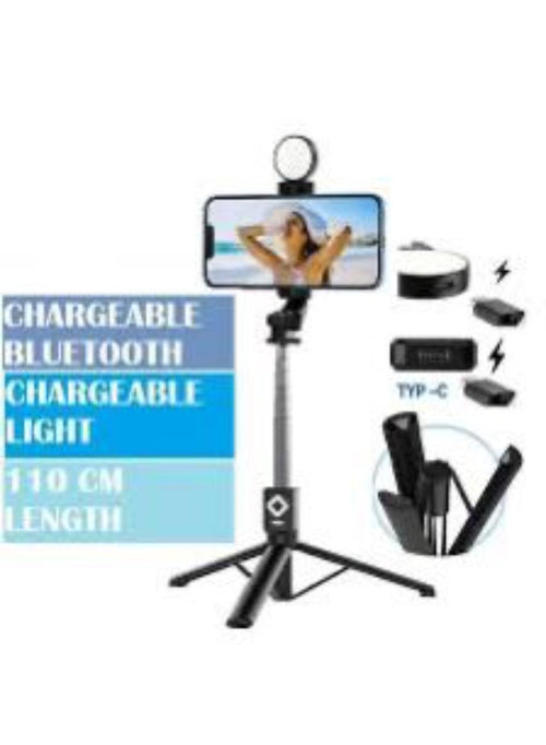 BLACK SELFIE STICK WITH TRIPOD